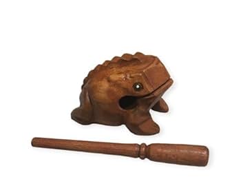 Amazon | 木製 カエル ミニ ギロ 楽器 民族楽器 かえる 鳴き声